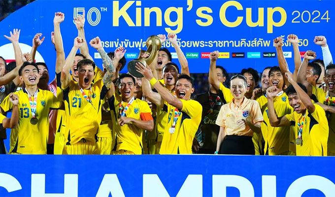 Chức vô địch King's Cup 2024 giúp Thái Lan nhận hàng loạt tin vui